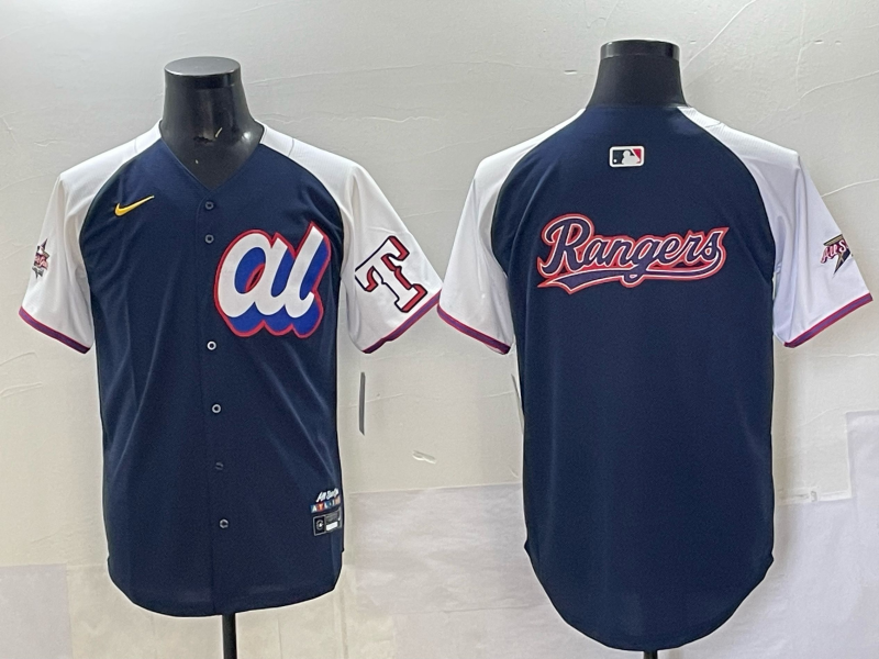 Men Texas Rangers blank blue Nike MLB All Star 2025 jersey style 002